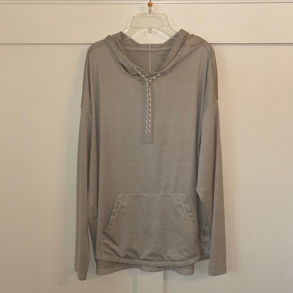 Eddie Bauer Gray Hooded Pullover with Front Pocket